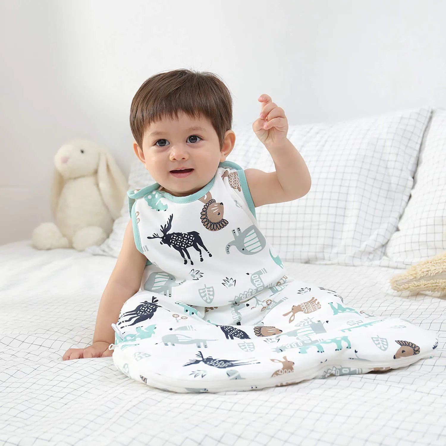 Mosebears Mosbears Sacco nanna invernale per bambini, 2,5 Tog, 100% cotone, diverse dimensioni dalla nascita fino a 24 mesi, adatto per tutto l'anno - immagine 6