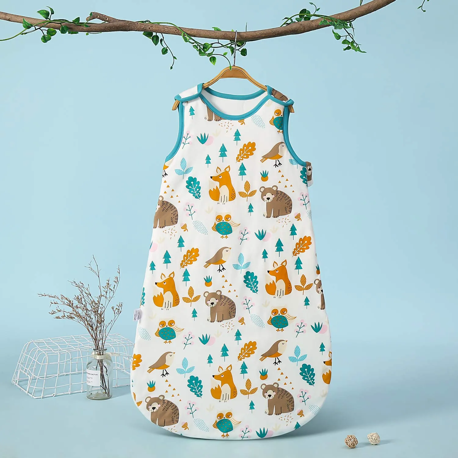 Mosebears Mosbears Sacco nanna invernale per bambini, 2,5 Tog, 100% cotone, diverse dimensioni dalla nascita fino a 24 mesi, adatto per tutto l'anno - immagine 2