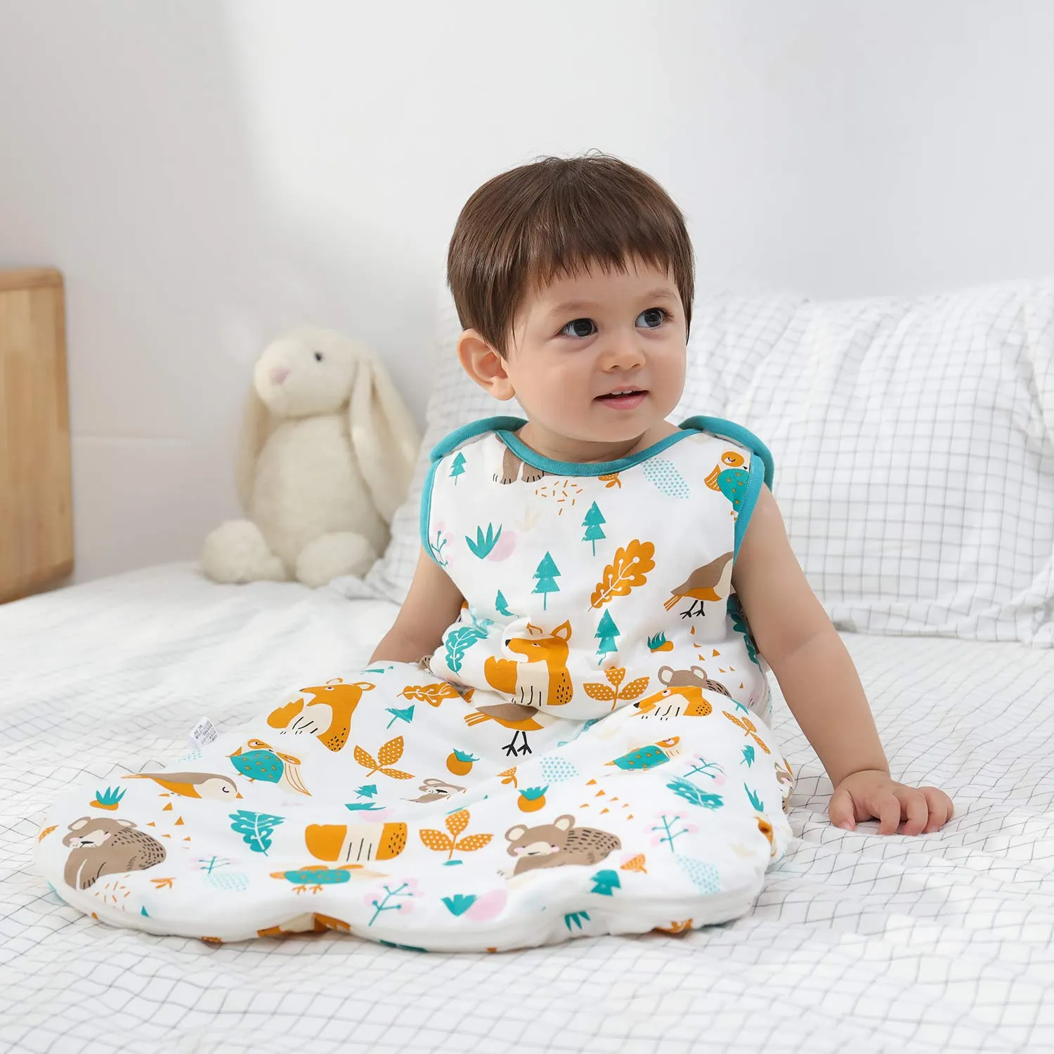 Mosebears Mosbears Sacco nanna invernale per bambini, 2,5 Tog, 100% cotone, diverse dimensioni dalla nascita fino a 24 mesi, adatto per tutto l'anno - immagine 6