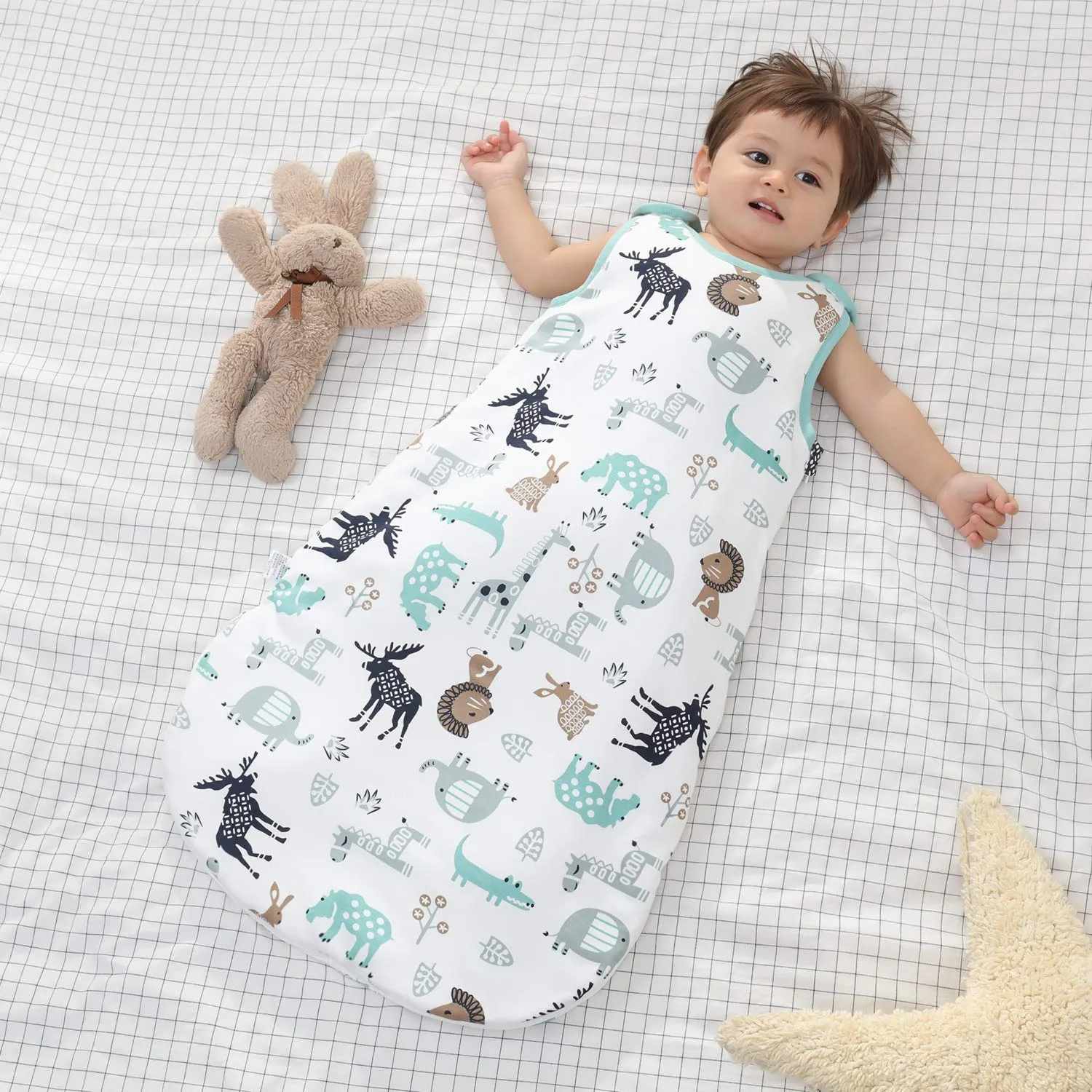 Mosebears Mosbears Sacco nanna invernale per bambini, 2,5 Tog, 100% cotone, diverse dimensioni dalla nascita fino a 24 mesi, adatto per tutto l'anno - immagine 7