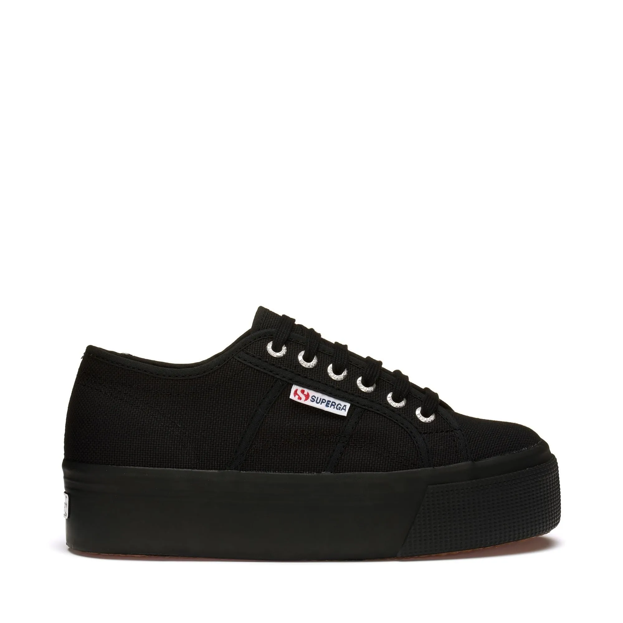 SUPERGA - Sneakers, Donna, Nero, Cotone, Casual, 2790 Platform, Taglia: 35 - immagine 2
