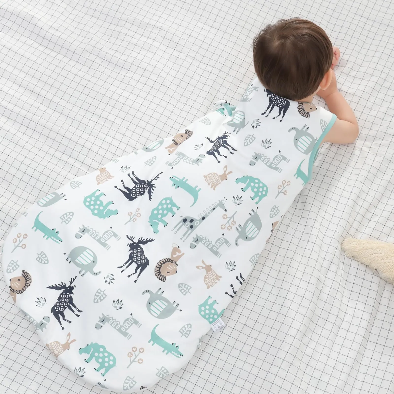Mosebears Sacco nanna invernale per bambini, 2,5 Tog, 100% cotone, diverse dimensioni, dalla nascita fino a 18 mesi, adatto per tutto l'anno - immagine 9