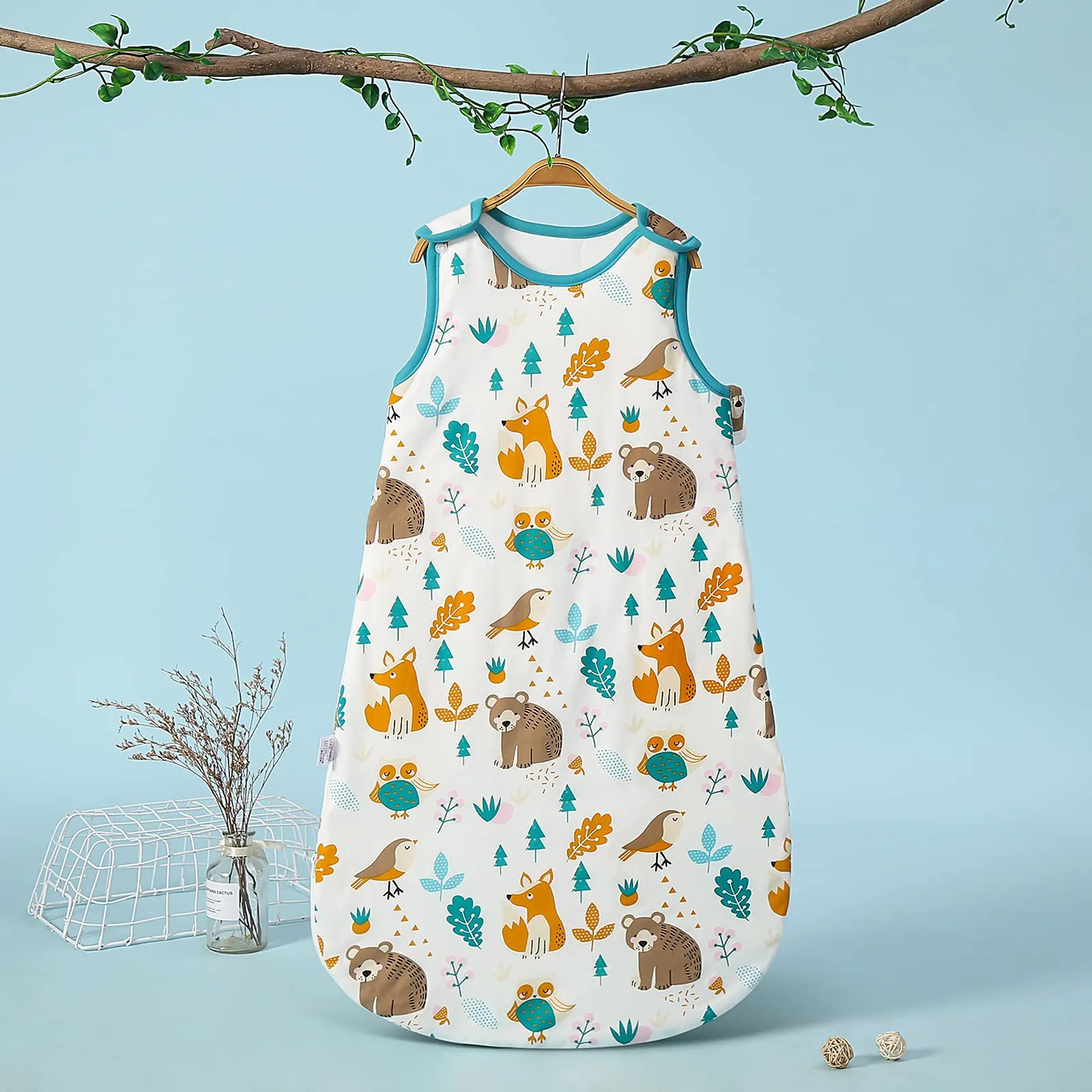 Mosebears Sacco nanna invernale per bambini, 2,5 Tog, 100% cotone, diverse dimensioni, dalla nascita fino a 18 mesi, adatto per tutto l'anno - immagine 2
