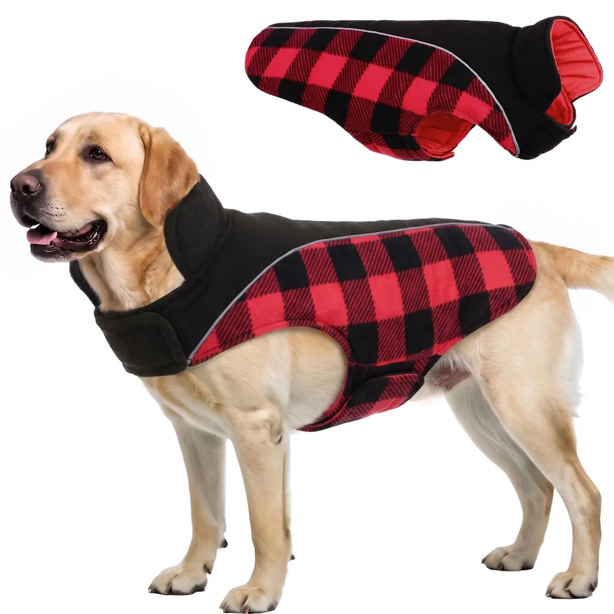 CITÉTOILE Cappotto Invernale per Cani, Giacca Calda e Antivento Rosso XXL - immagine 1