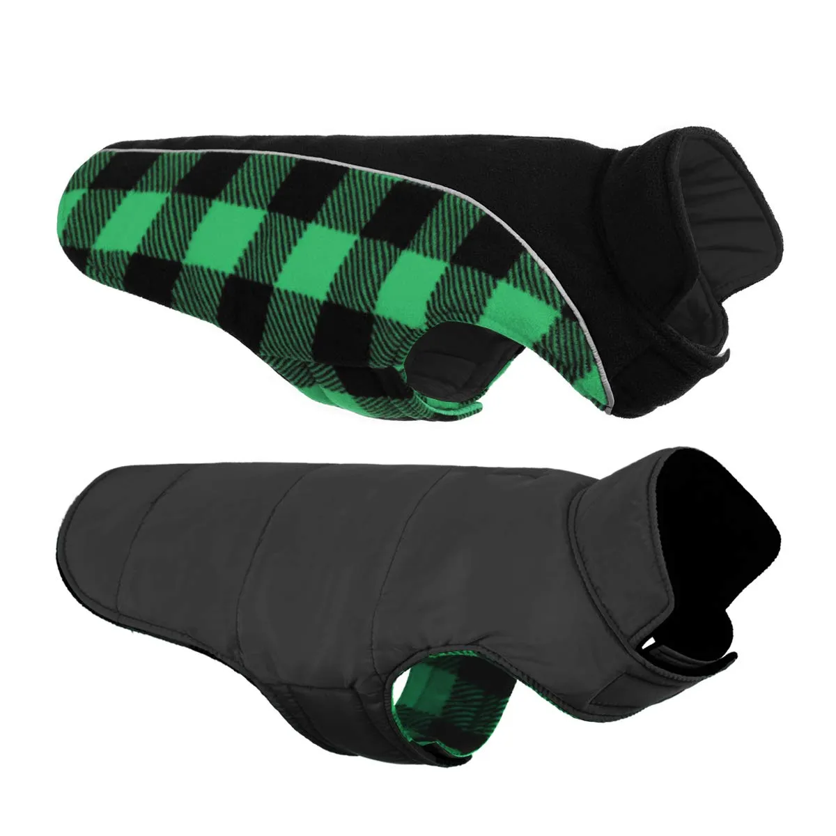 CITÉTOILE Cappotto Invernale per Cani, Giacca Calda e Antivento Verde XS - immagine 1