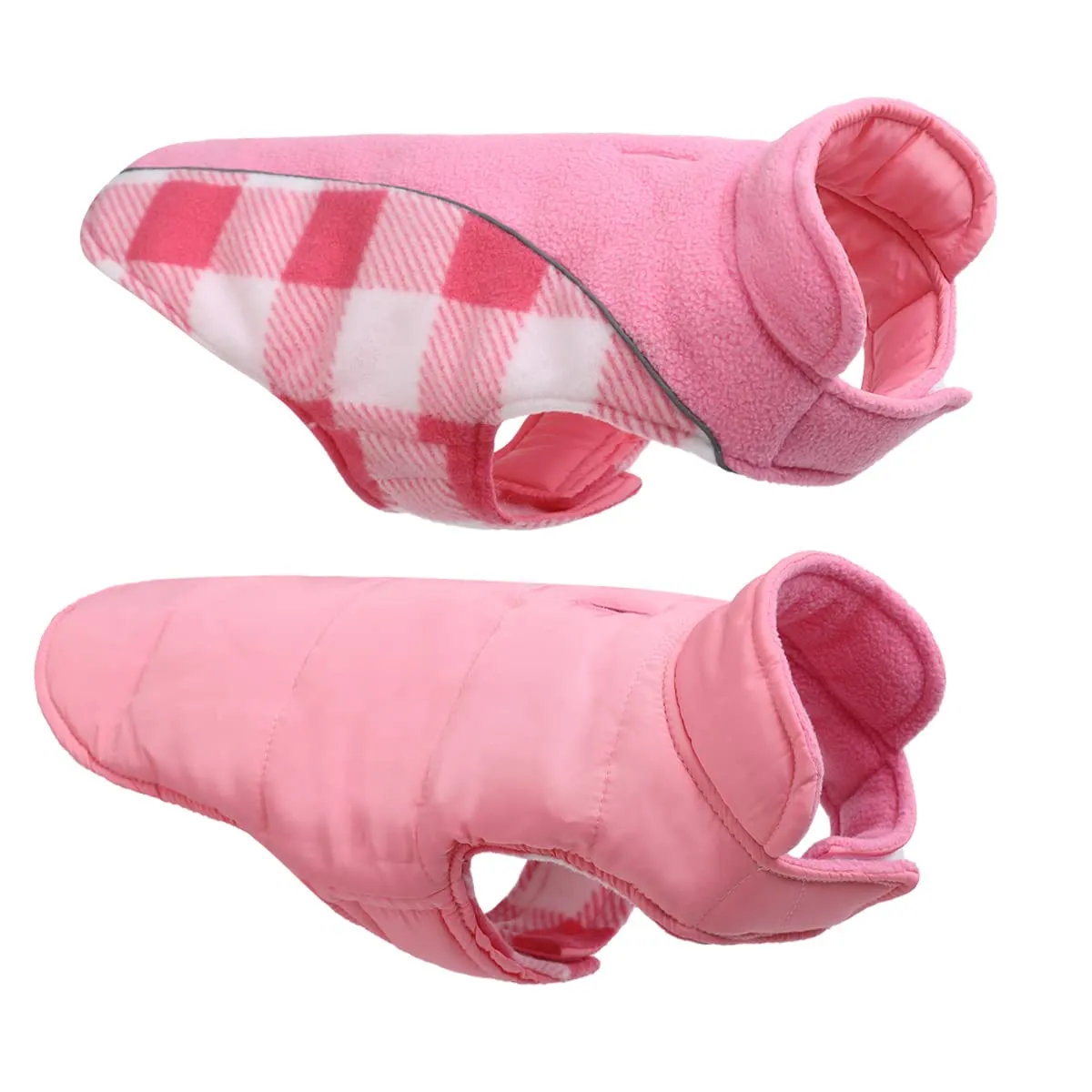 CITÉTOILE Cappotto Invernale per Cani, Giacca Calda e Antivento Rosa S - immagine 1