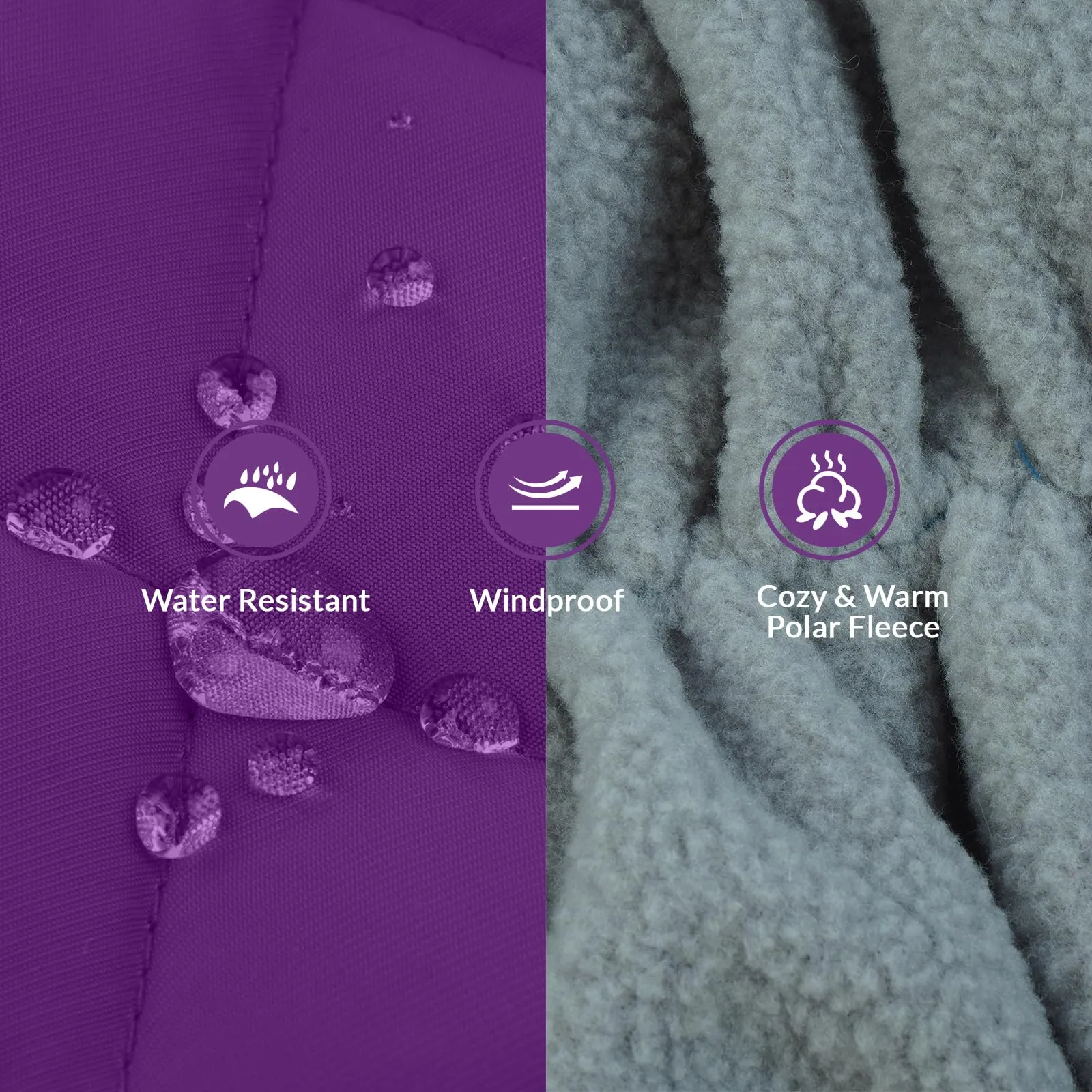 Cappotto Impermeabile Cane Grande, Cappotto Neve Cane Giacca Cane Grande Giubbotto Cane Invernale Taglia Grande Tuta Cane Inverno(Viola, 2XL) - immagine 3