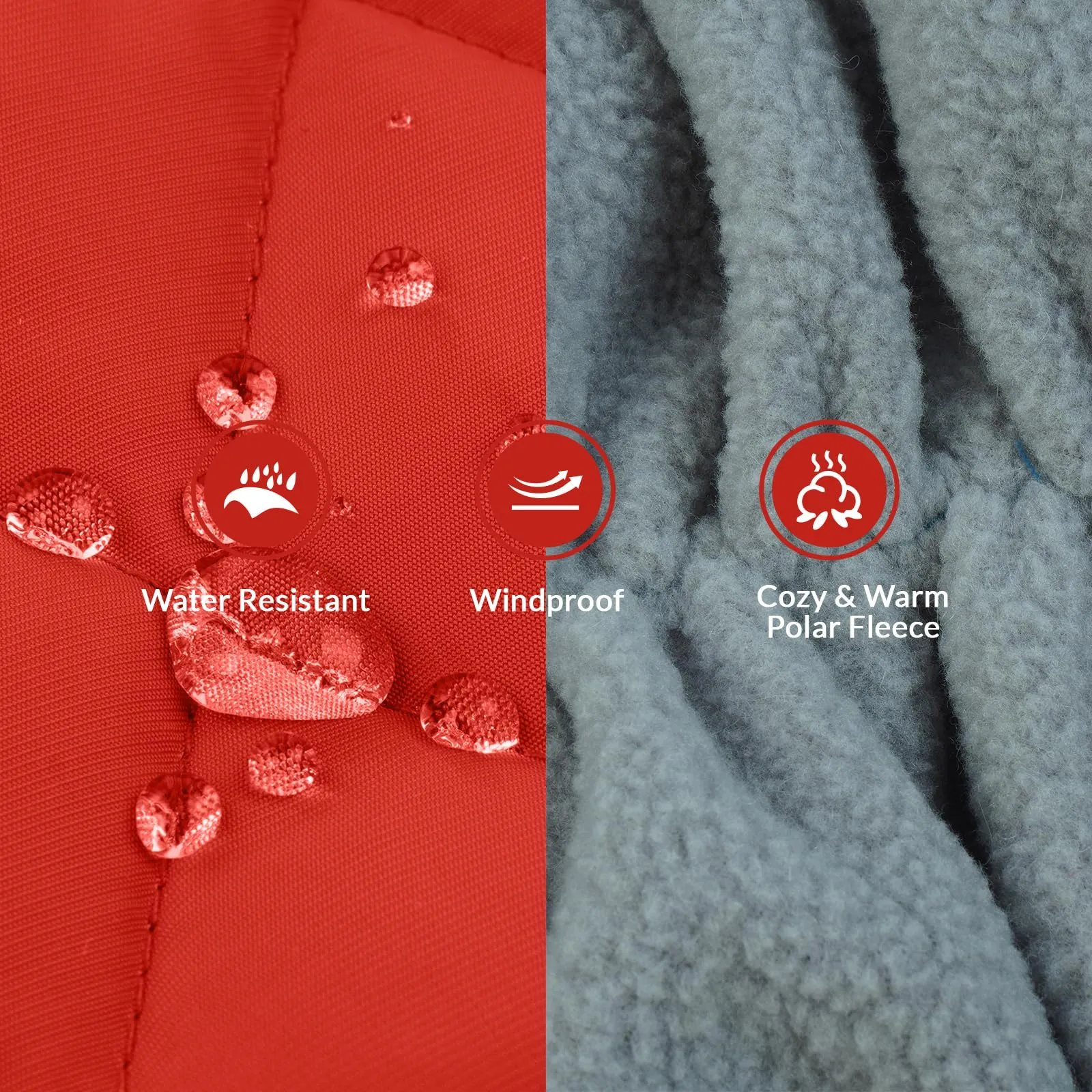 Cappotto Giubbotti caldi per cani, taglia piccola, piumino XS, vestitino per Chihuahua (Rosso, XS) - immagine 3