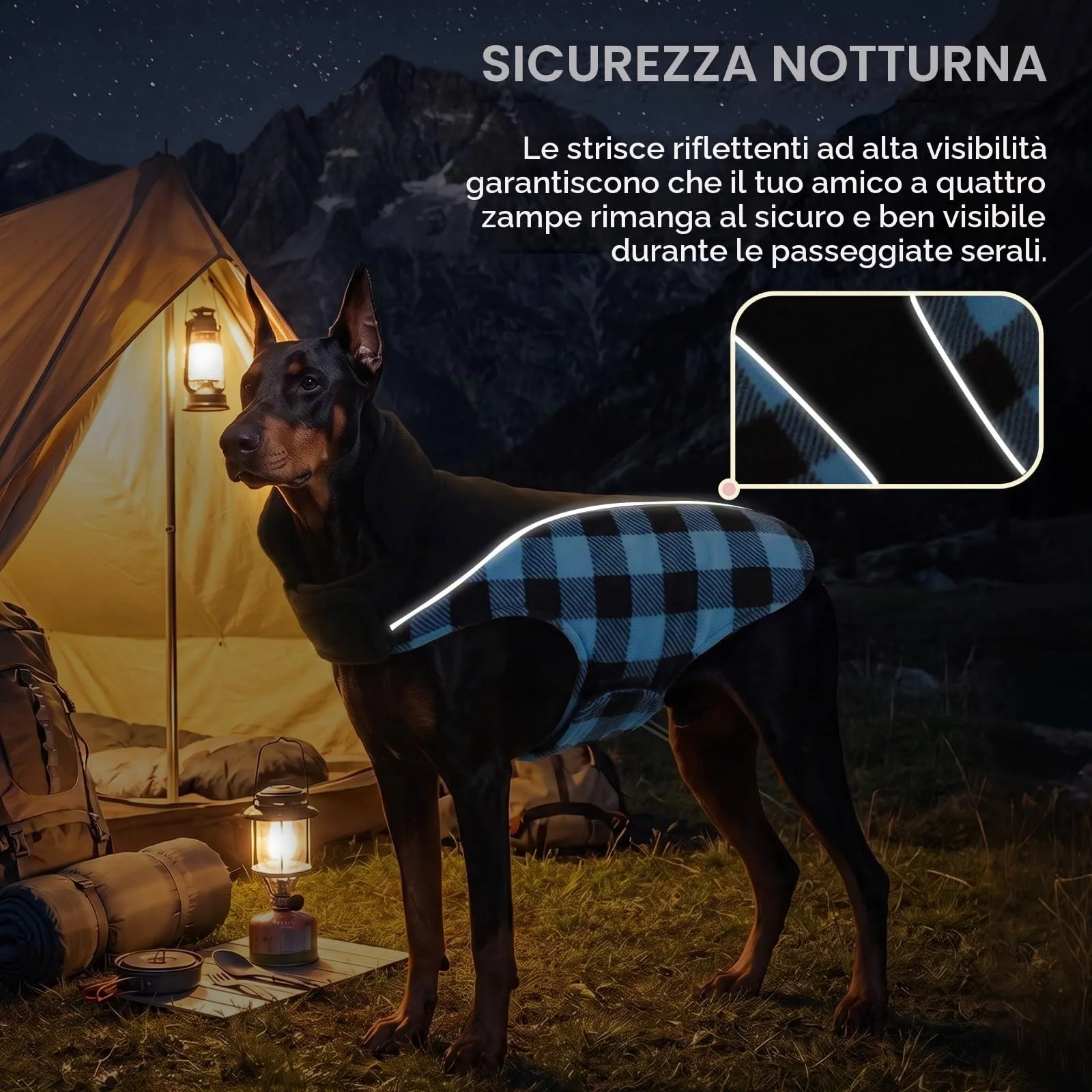 CITÉTOILE Cappotto Invernale per Cani, Giacca Calda e Antivento Blu L - immagine 5