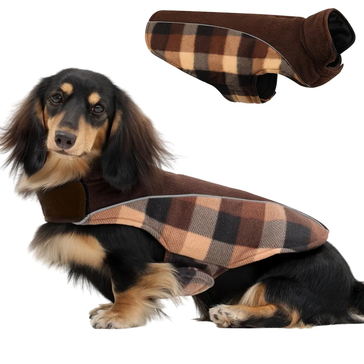CITÉTOILE Cappotto Invernale per Cani, Giacca Calda e Antivento Marrone M - immagine 1