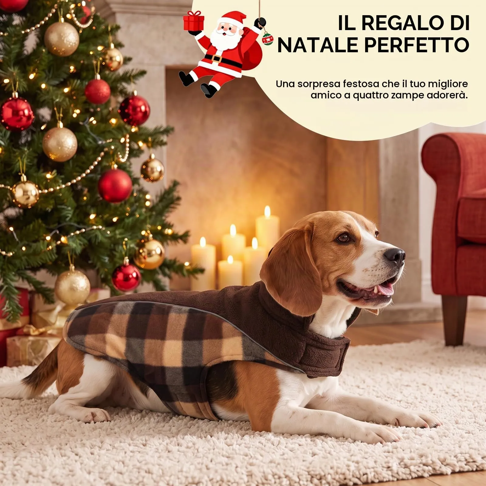 CITÉTOILE Cappotto Invernale per Cani, Giacca Calda e Antivento Marrone XS - immagine 6