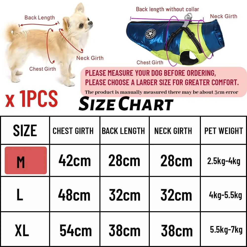 Cappotto Invernale per Cani, RosyFate Vestiti per Cani Piccoli, Giacca Cane Impermeabile, Gilet per Cani, Vestiti Caldi perr Animali Domestici, Antivento per Esterno (M) - immagine 2