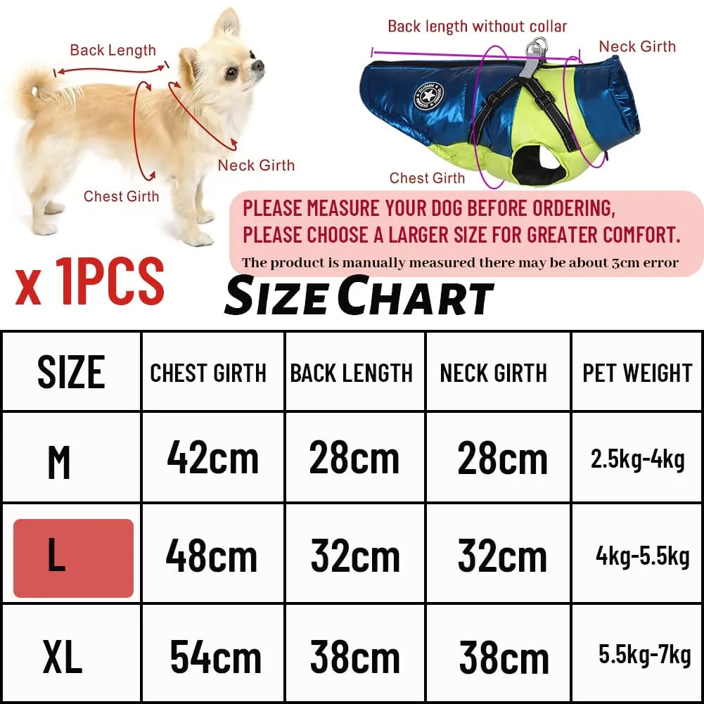 Cappotto Invernale per Cani, RosyFate Vestiti per Cani Piccoli, Giacca Cane Impermeabile, Gilet per Cani, Vestiti Caldi perr Animali Domestici, Antivento per Esterno (L) - immagine 2