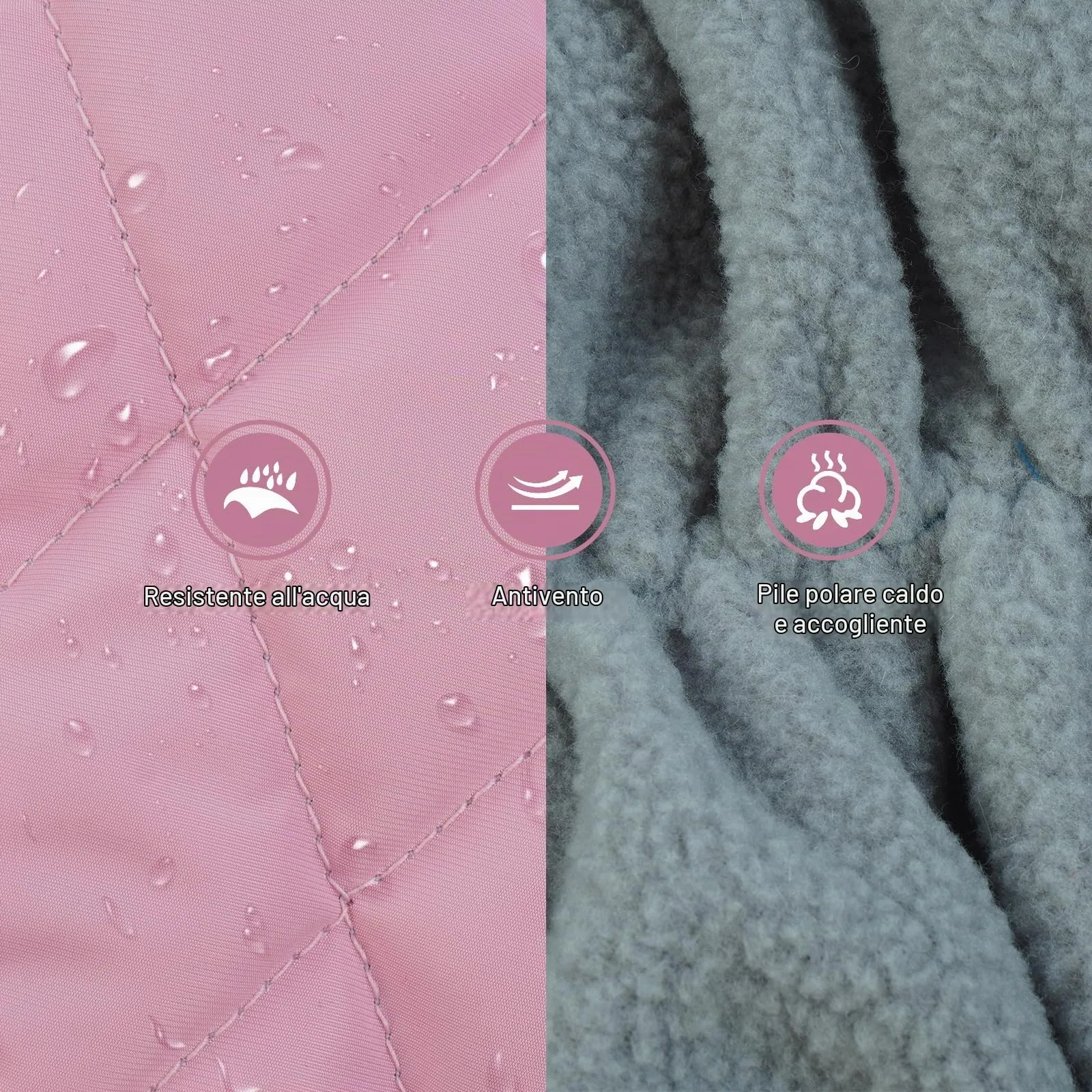 Cappottino Impermeabile Cani, Giacca Invernale Cani Calda Cappotti e Giubbotti per Cani Antivento Abbigliamento Invernale per Cani contro Freddo/Neve(Rosa, L) - immagine 3
