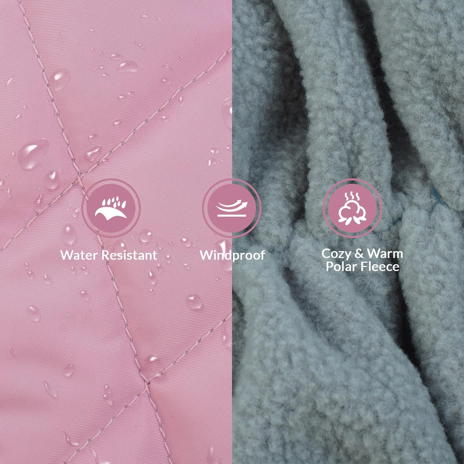 PUMYPOREITY Cappotto Invernale Cani, Vestito Caldo Impermeabile Vest Abbigliamento Anti-neve Doggy Giacca Felpa Cotone Tuta da Sci per Cani con Colletto in Pelliccia Piegabile(Rosa, 2XL) - immagine 3