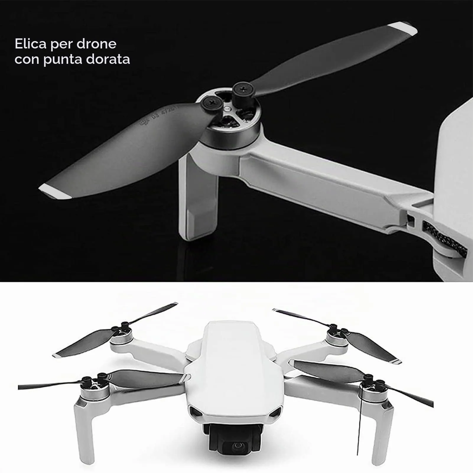 Bocguy Mavic Mini Eliche, 16 Pcs Eliche Mavic Mini con 24 Viti & Cacciavite per Sostituzione del Drone, Basso Rumore & Stabile (Argento) - immagine 5