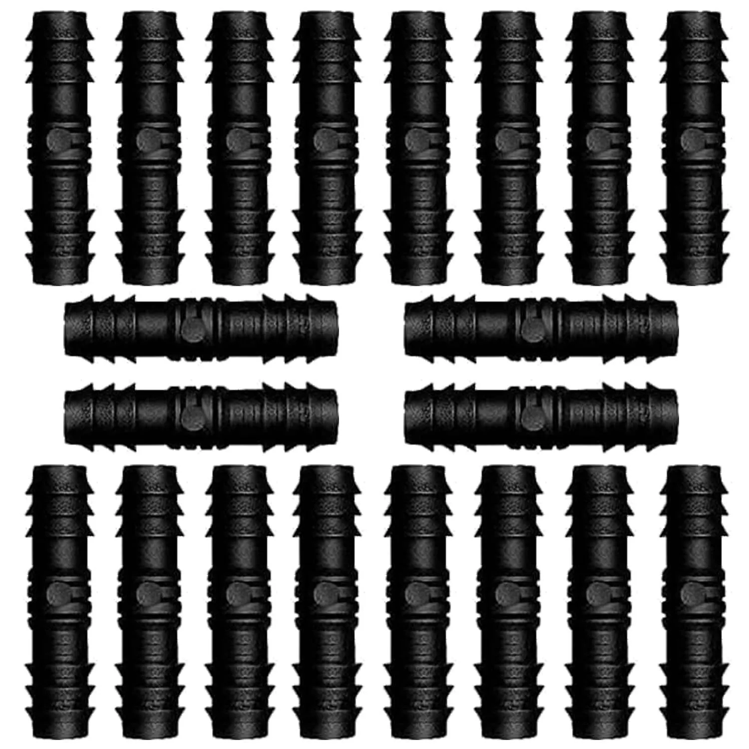 20Pcs Connettori per Tubo per Sistema di Irrigazione da 16 mm, BetterJonny Kit di Raccordi per Irrigazione Connettore per irrigazion per Tubi da 16 mm per Impianti di Irrigazion, Raccordo Dritto - immagine 1
