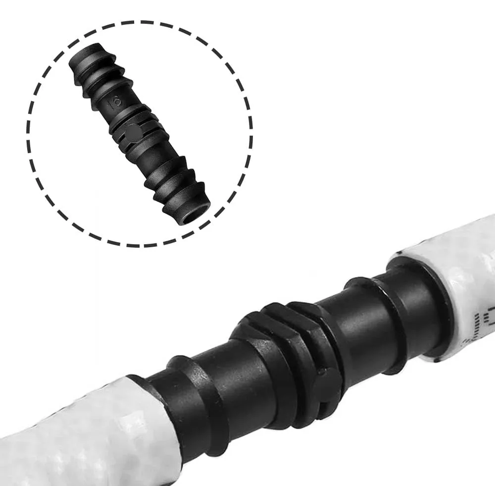 20Pcs Connettori per Tubo per Sistema di Irrigazione da 16 mm, BetterJonny Kit di Raccordi per Irrigazione Connettore per irrigazion per Tubi da 16 mm per Impianti di Irrigazion, Raccordo Dritto - immagine 2