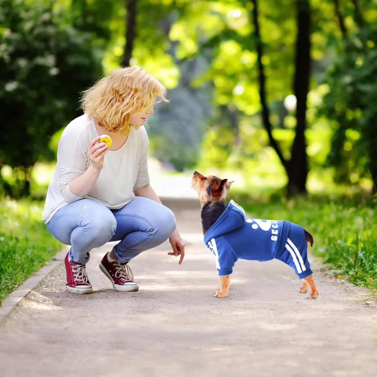 Dolahovy Felpa con cappuccio per cani Abbigliamento animali domestici Maglioni cuccioli autunno inverno Cappotti in pile cani Abito cane cotone per Chihuahua Small Medium Cani - immagine 3
