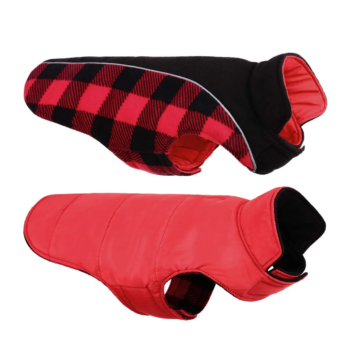 CITÉTOILE Cappotto Invernale per Cani, Giacca Calda e Antivento Rosso XS - immagine 1