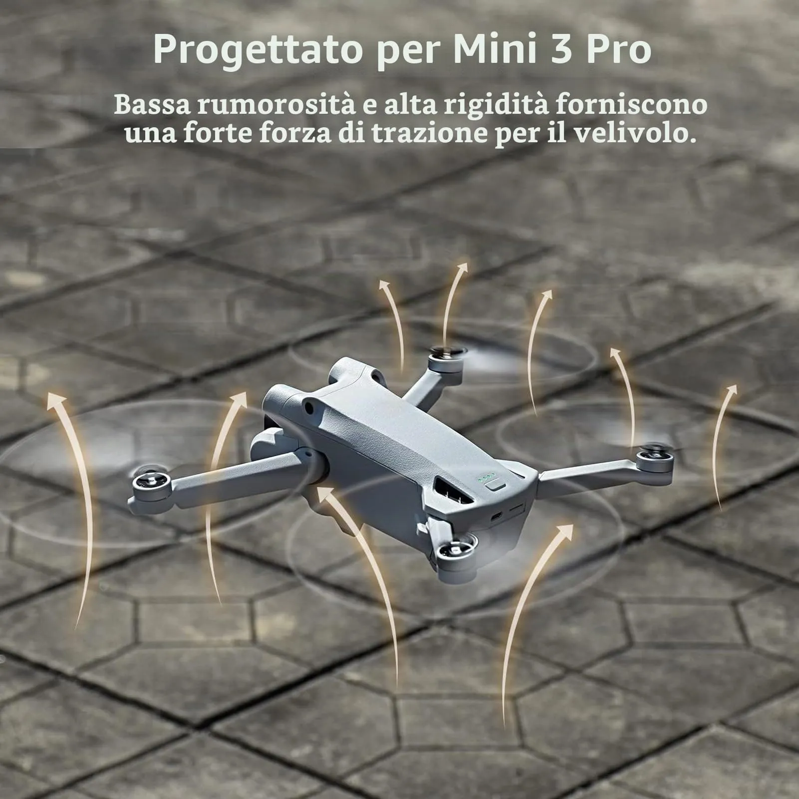 Bocguy Eliche Mini 3 Pro / 4 Pro, 16 Pcs Mini 3 Pro / 4 Pro Eliche Accessori Sostituzione Drone con 24 Viti & 2 Cacciavite, Basso Rumore & Stabile (Argento) - immagine 7