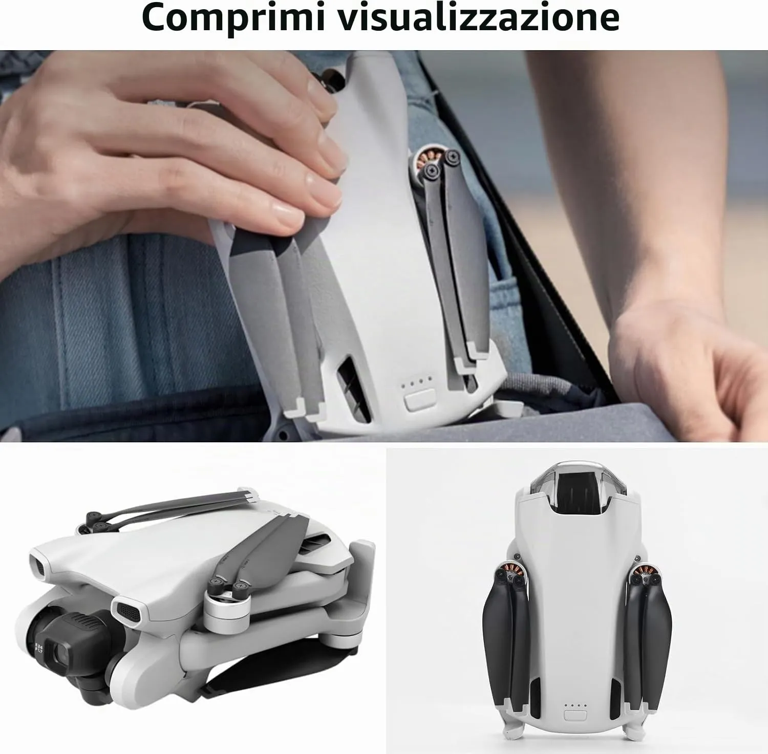Bocguy 16 Pcs Drone Eliche Mini 3, Eliche per Mini 3 Accessori Sostituzione Drone con 24 Viti & 2 Cacciavite, Basso Rumore & Stabile (Argento) - immagine 3