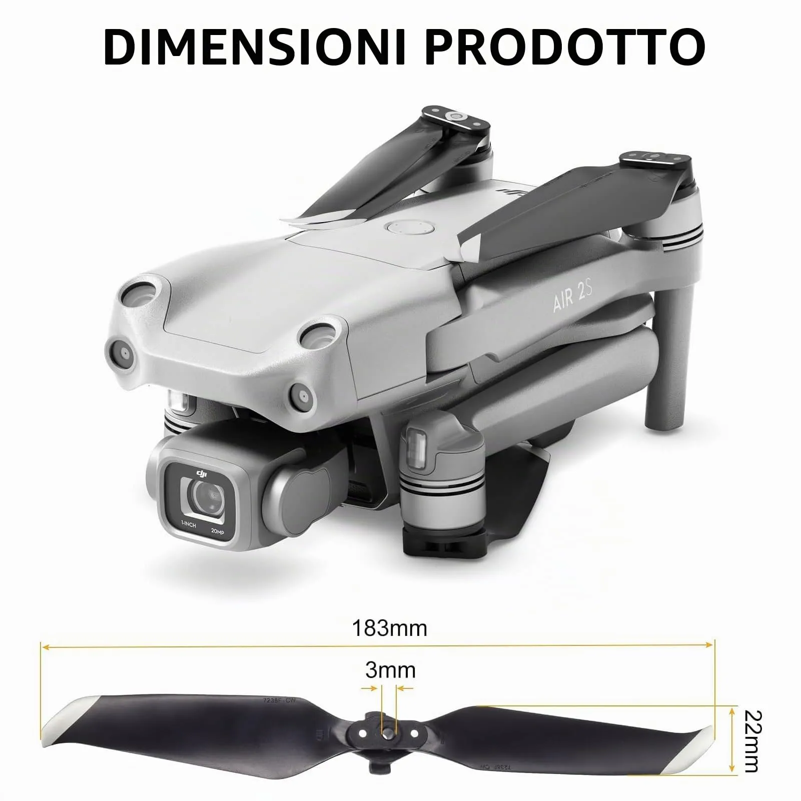 Bocguy 4 Pcs Eliche Mavic Air 2 / Air 2S, 7328 Eliche per Mavic Air 2S / 2 Accessori Accessori Sostituzione Drone con Design a Rilascio Rapido, Basso Rumore & Stabile (Argento) - immagine 2