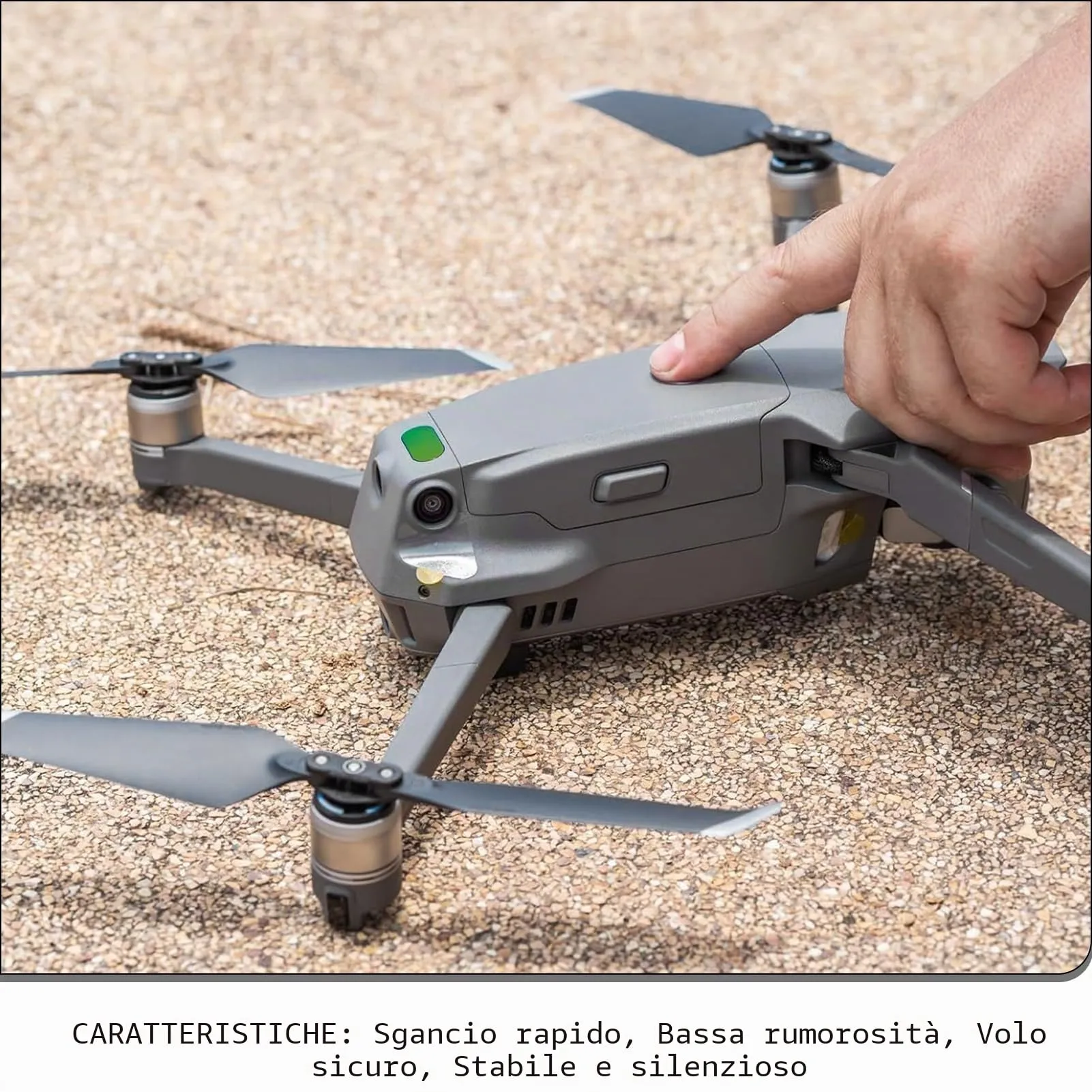 Bocguy 4 Pcs Eliche Mavic Air 2 / Air 2S, 7328 Eliche per Mavic Air 2S / 2 Accessori Accessori Sostituzione Drone con Design a Rilascio Rapido, Basso Rumore & Stabile (Argento) - immagine 6