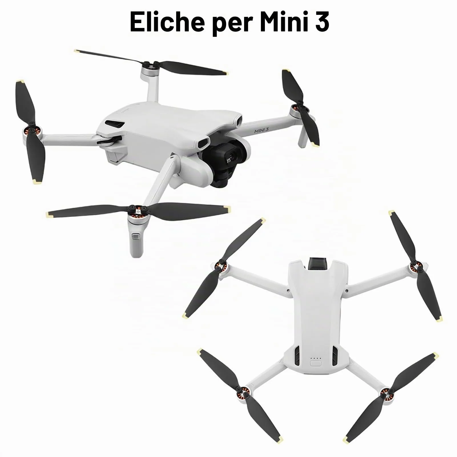 Bocguy 16 Pcs Drone Eliche Mini 3, Eliche per Mini 3 Accessori Sostituzione Drone con 24 Viti & 2 Cacciavite, Basso Rumore & Stabile (Oro) - immagine 5