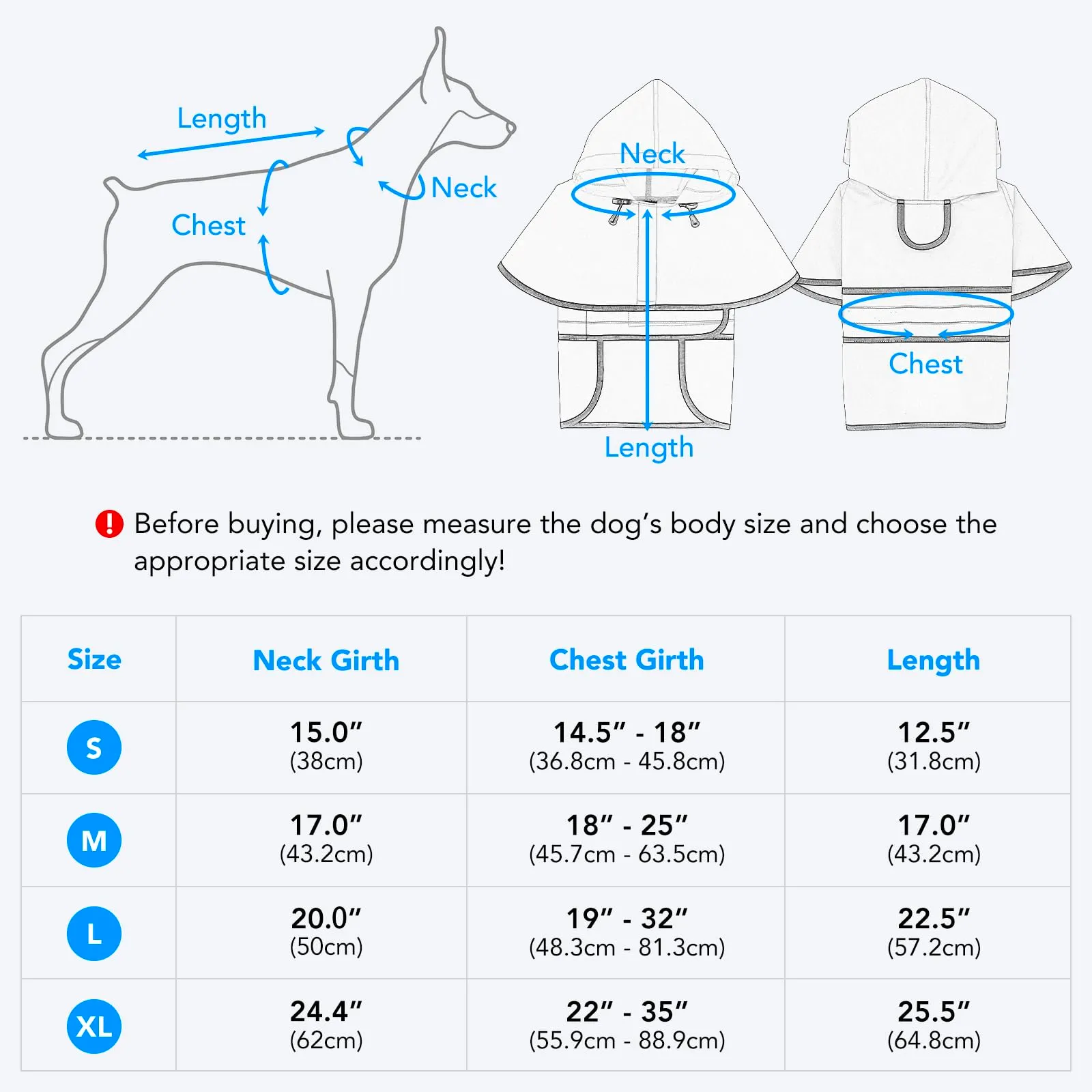 Domagiker - Impermeabili per cani con cappuccio, impermeabili regolabili con riflessione per cani, giacca antivento per cani, poncho impermeabile per cani di taglia piccola, media e grande (Piccola - immagine 3