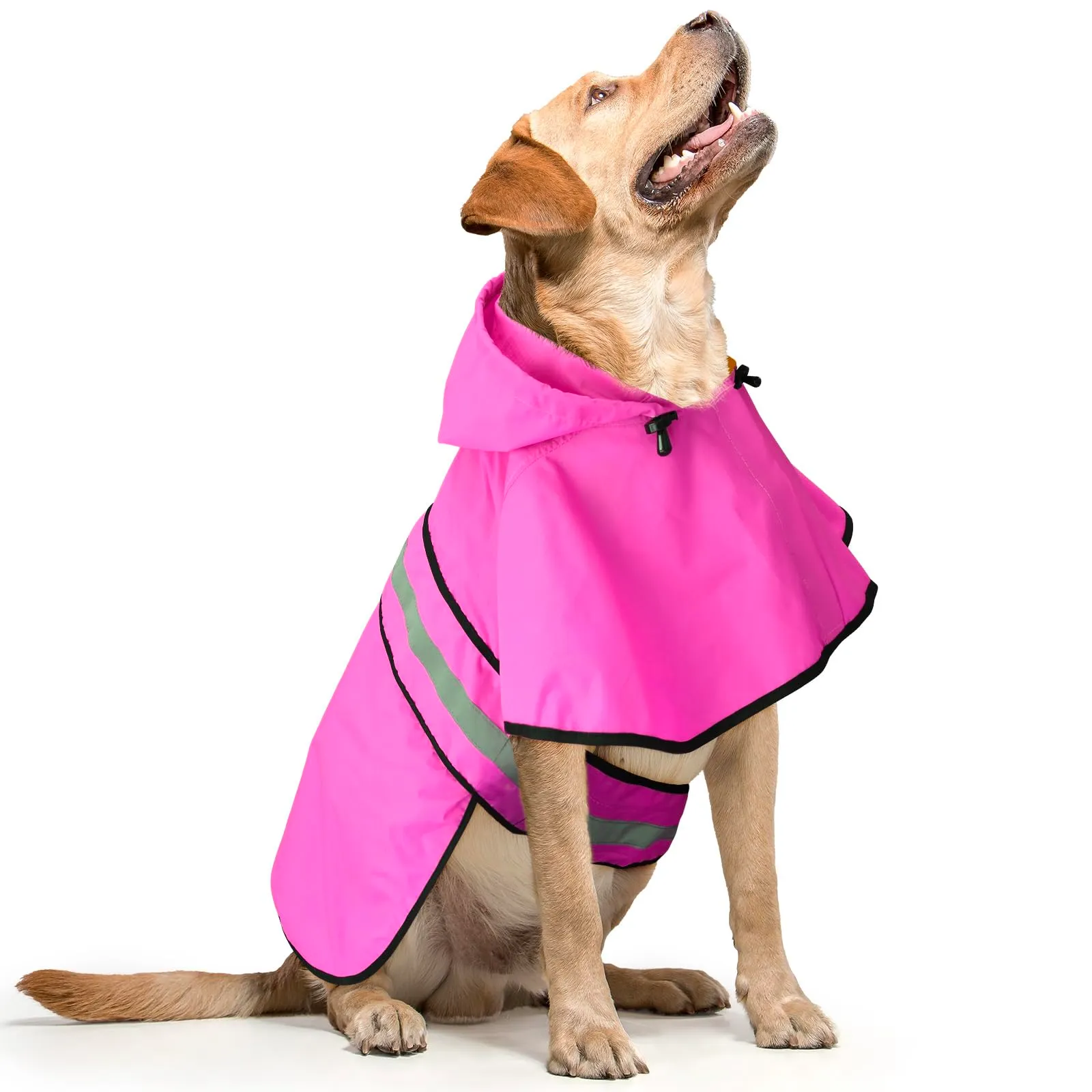 Domagiker Impermeabili per Cani - Impermeabili con Cappuccio per Cani, Cappotto Impermeabile per Cani Regolabile Riflettente, Giacca Impermeabile Antivento per Cani Poncho Impermeabile per Animali per - immagine 2