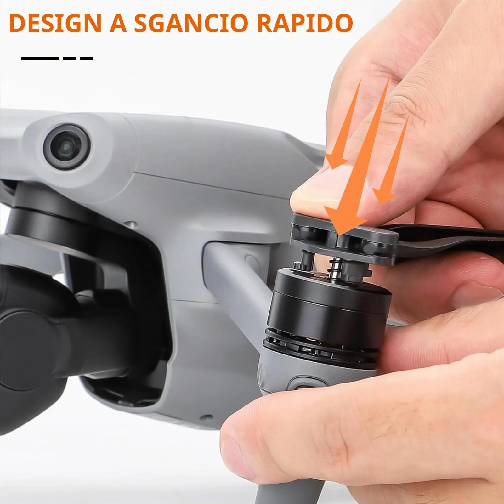Bocguy 8 Pcs Eliche Air 3, Modello 8747F Eliche Air 3 Accessori Sostituzione Drone con Design a Rilascio Rapido, Basso Rumore & Stabile (Arancia) - immagine 3