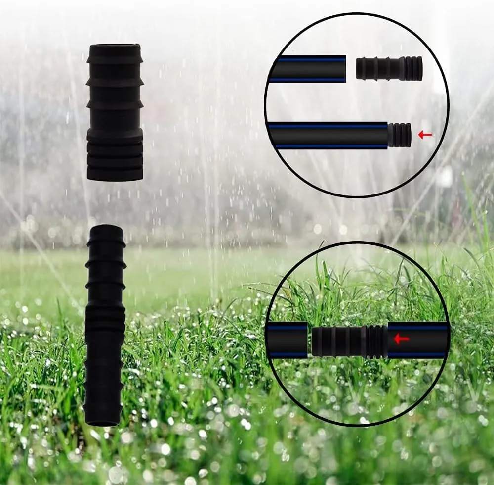 44Pcs Raccordi per Ala Gocciolante, BetterJonny Kit di Raccordi per Irrigazione per Tubi per 16mm Impianto di Irrigazione a Goccia Tee Gomiti Accoppiamento Chiusura Terminale Tappi Terminali - immagine 5