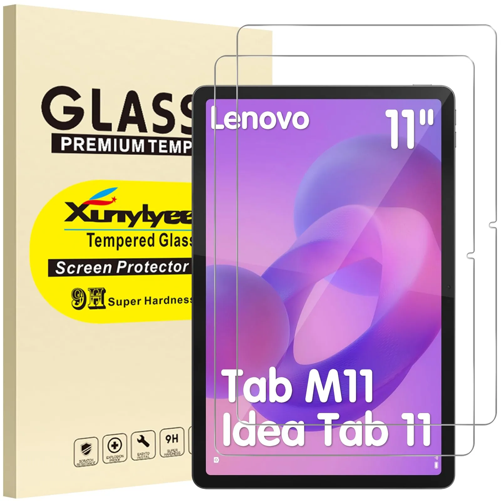 XunyLyee 2 Pack Pellicola per Lenovo Idea Tab 11 Pollici/Lenovo Tab M11 - immagine 1