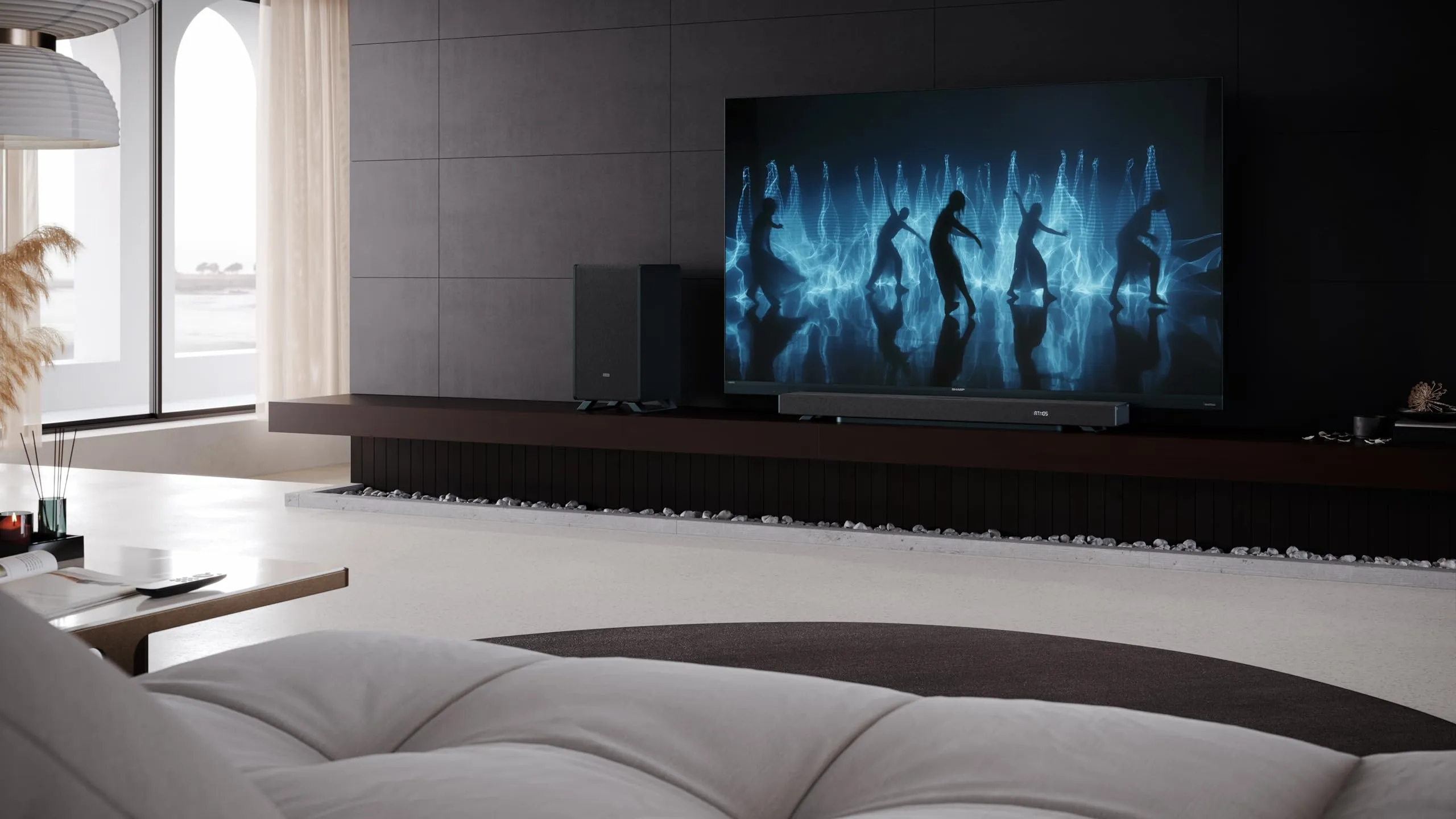 Sharp Q Soundbar per TV HT-SBW53121(BK) – Nero – 550W 3.1.2 Dolby Atmos - immagine 2