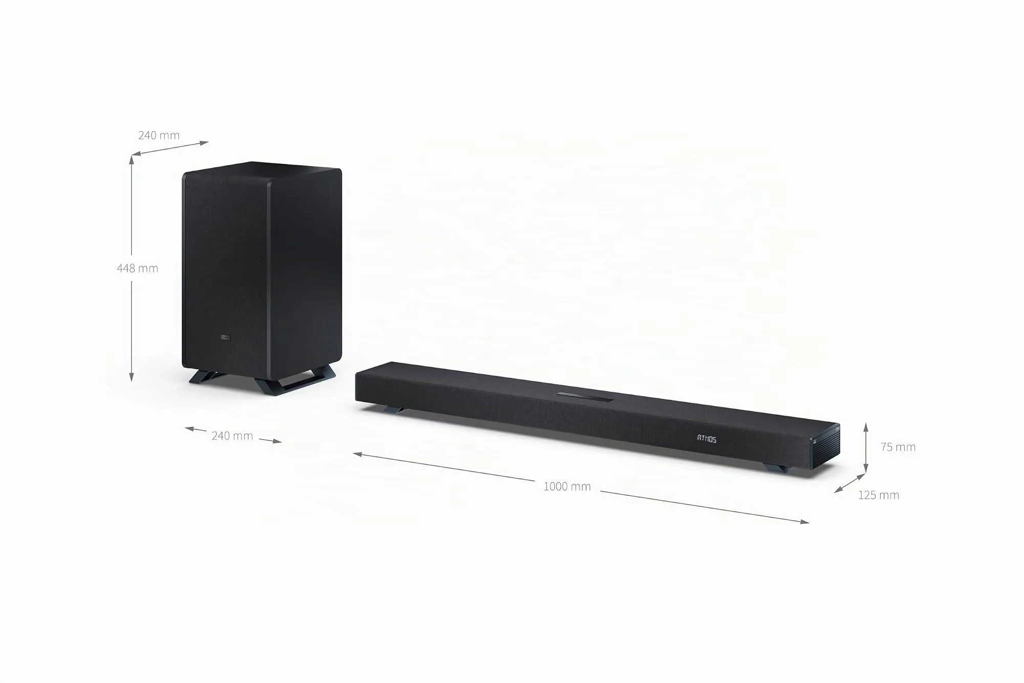 Sharp Q Soundbar per TV HT-SBW53121(BK) – Nero – 550W 3.1.2 Dolby Atmos - immagine 3