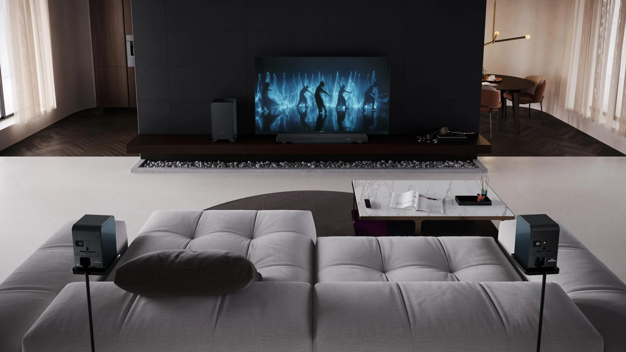 Sharp Q Soundbar per TV HT-SBW53121(BK) – Nero – 550W 3.1.2 Dolby Atmos - immagine 4