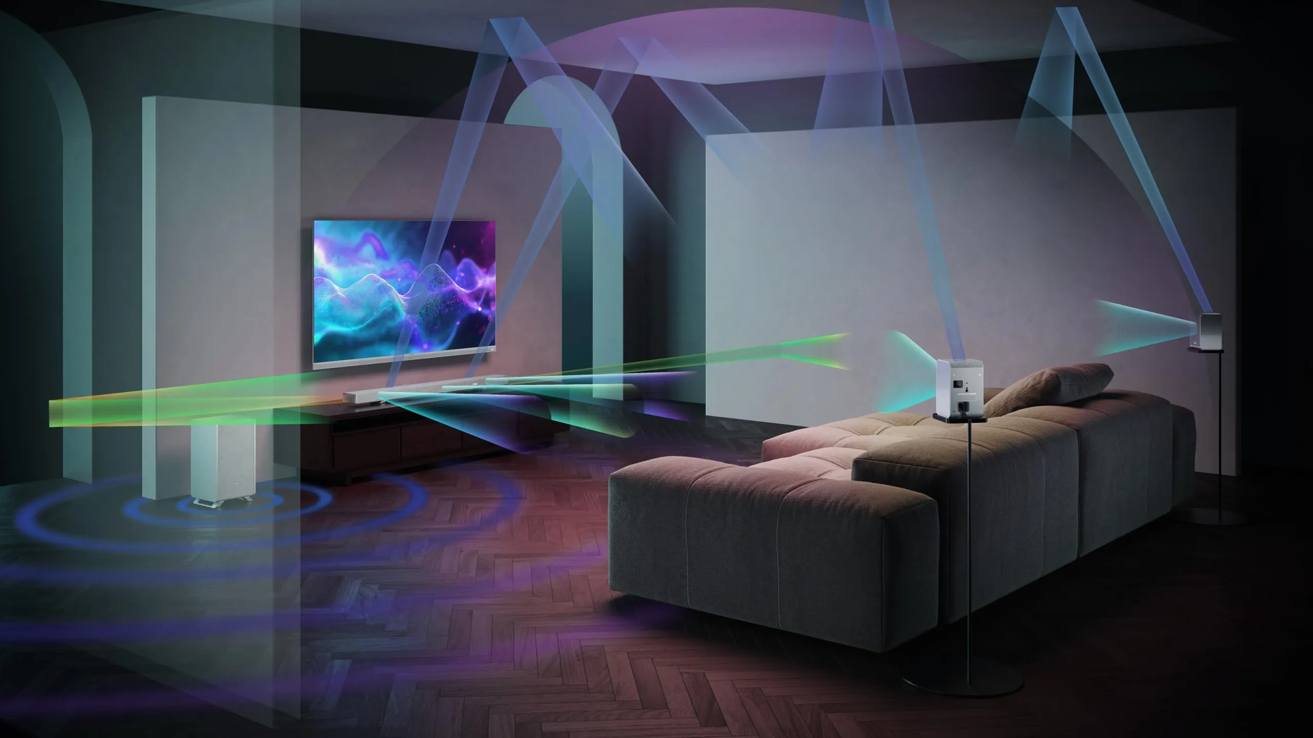 Sharp Q Diffusori Posteriori HT-SPR52021(SL) – Argento – 200W 2.0.2 - immagine 5