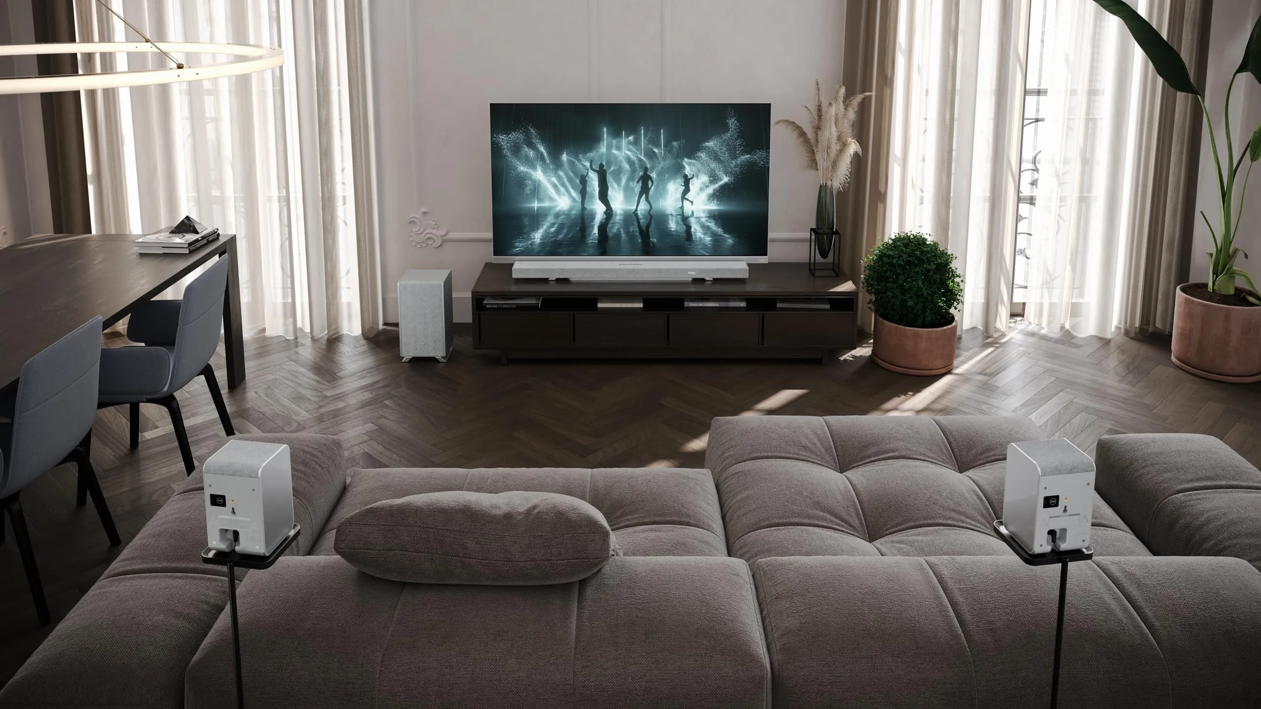 Sharp Q Diffusori Posteriori HT-SPR52021(SL) – Argento – 200W 2.0.2 - immagine 6