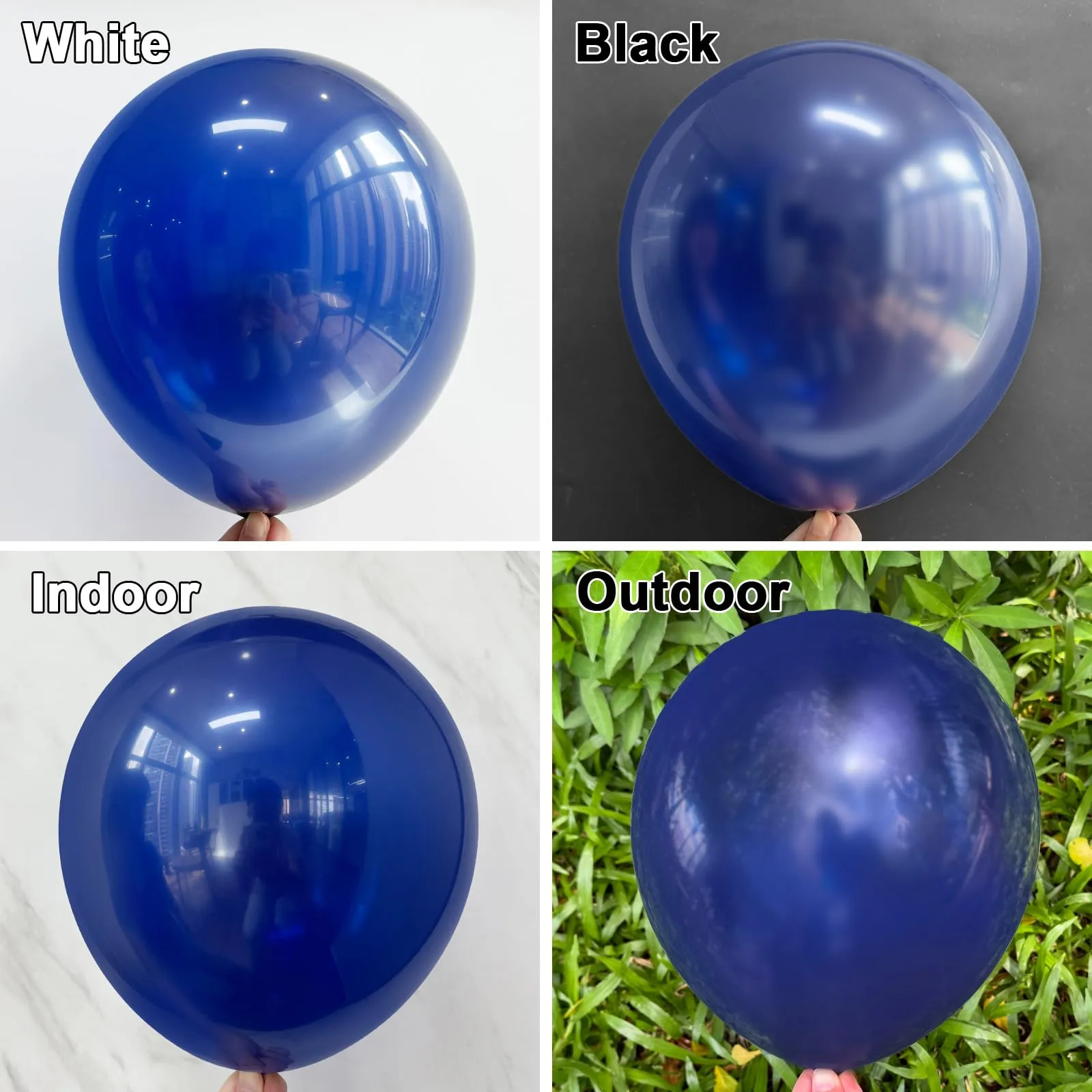 Unisun Palloncini Blu Marina, 50Pz 12 Pollici, Palloncini Lattice Blu Scuro - immagine 3
