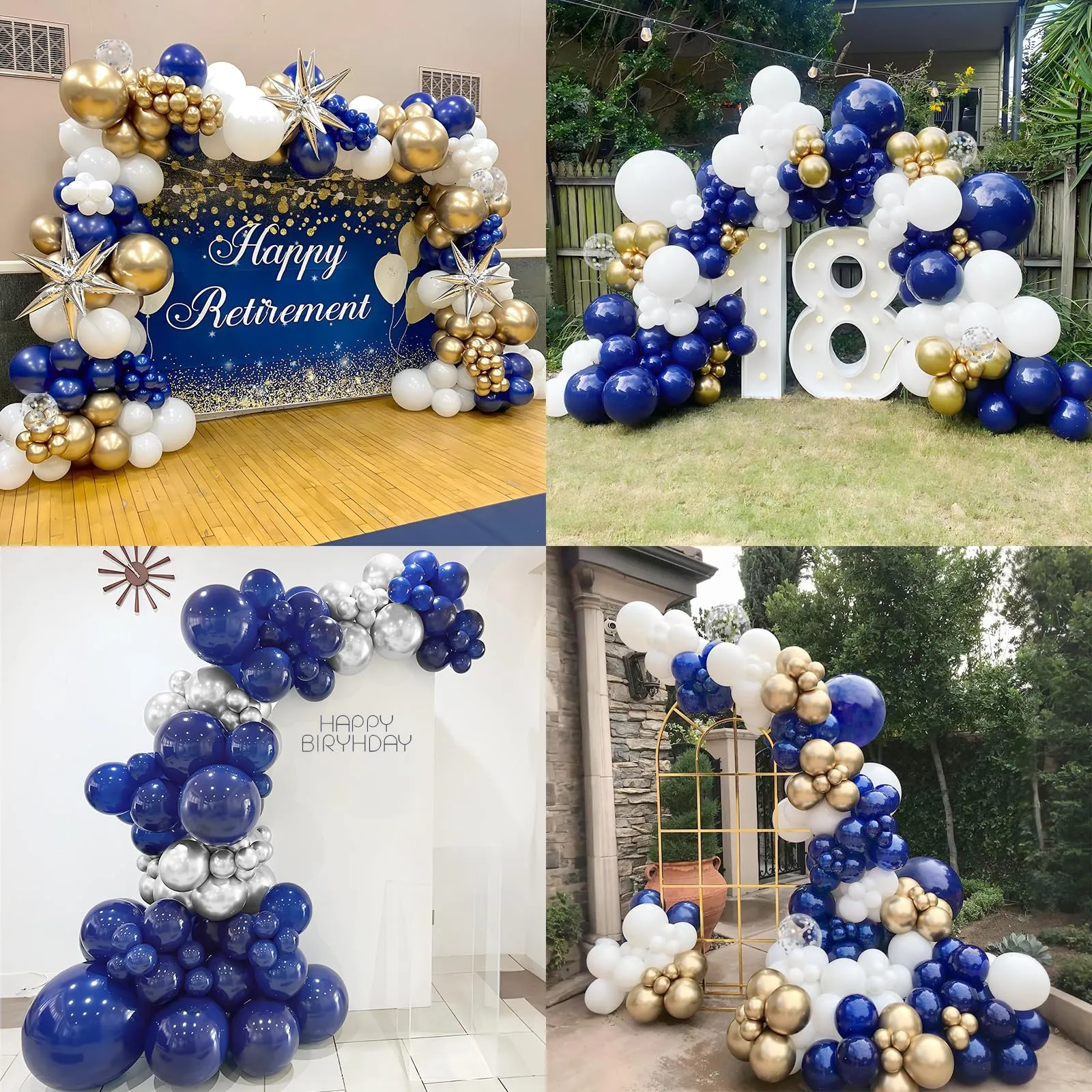 Unisun Palloncini Blu Marina, 50Pz 12 Pollici, Palloncini Lattice Blu Scuro - immagine 7