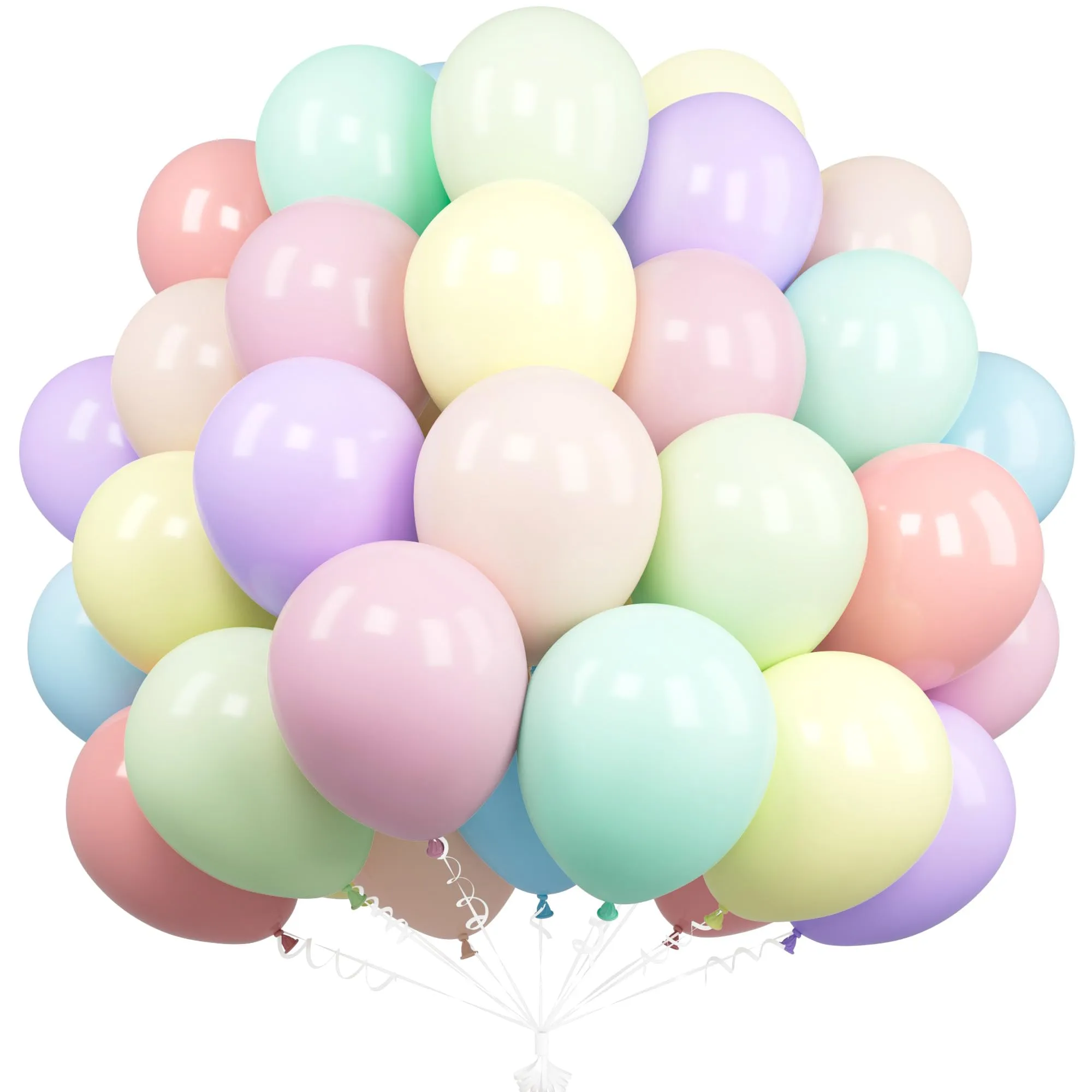 Unisun Palloncini Arcobaleno Pastello,50Pz 12 Pollici Palloncini Multicolor - immagine 1