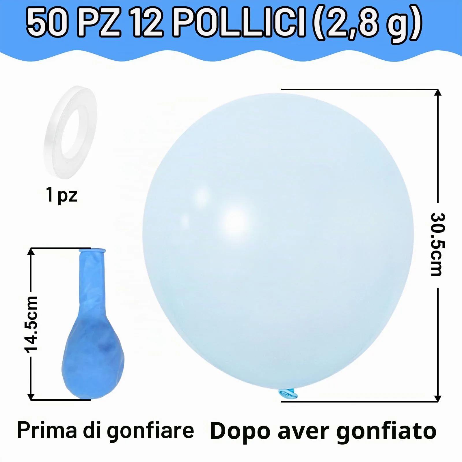 Unisun Palloncini Arcobaleno Pastello,50Pz 12 Pollici Palloncini Multicolor - immagine 3