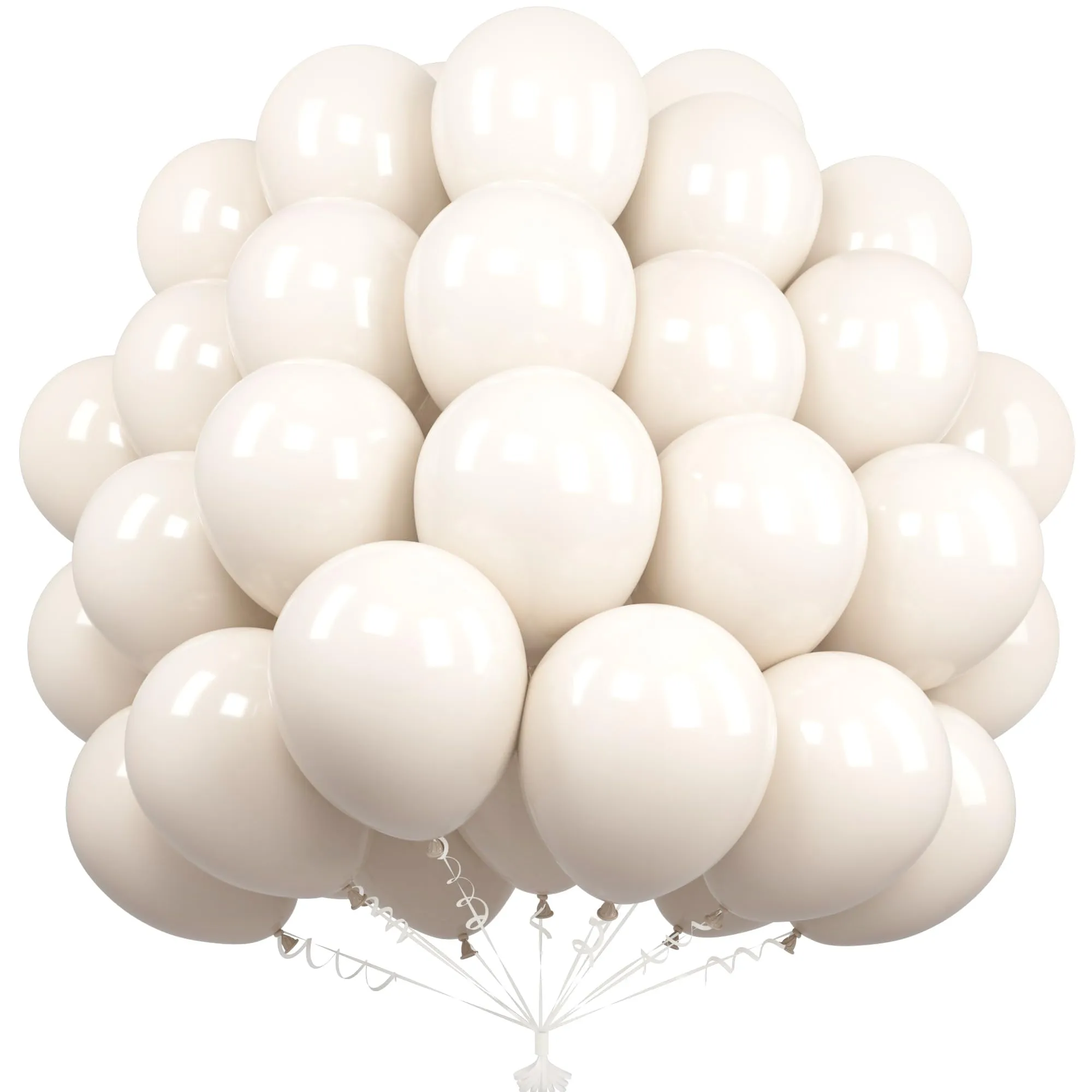 Unisun Palloncini Crema, 50 Pz 12 Pollici Palloncini Beige Bianco Sabbia - immagine 1