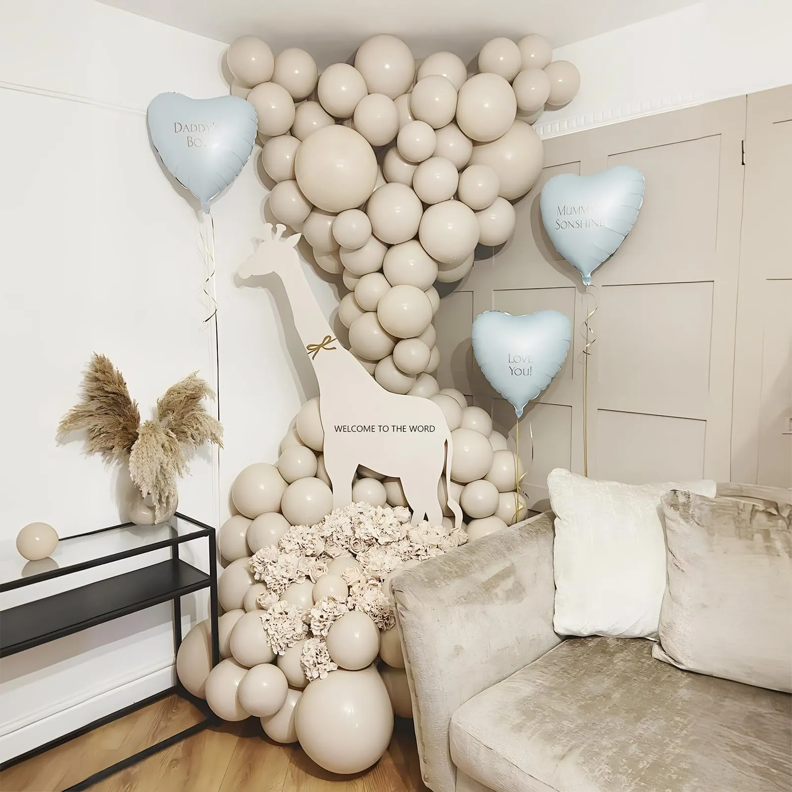 Unisun Palloncini Crema, 50 Pz 12 Pollici Palloncini Beige Bianco Sabbia - immagine 5