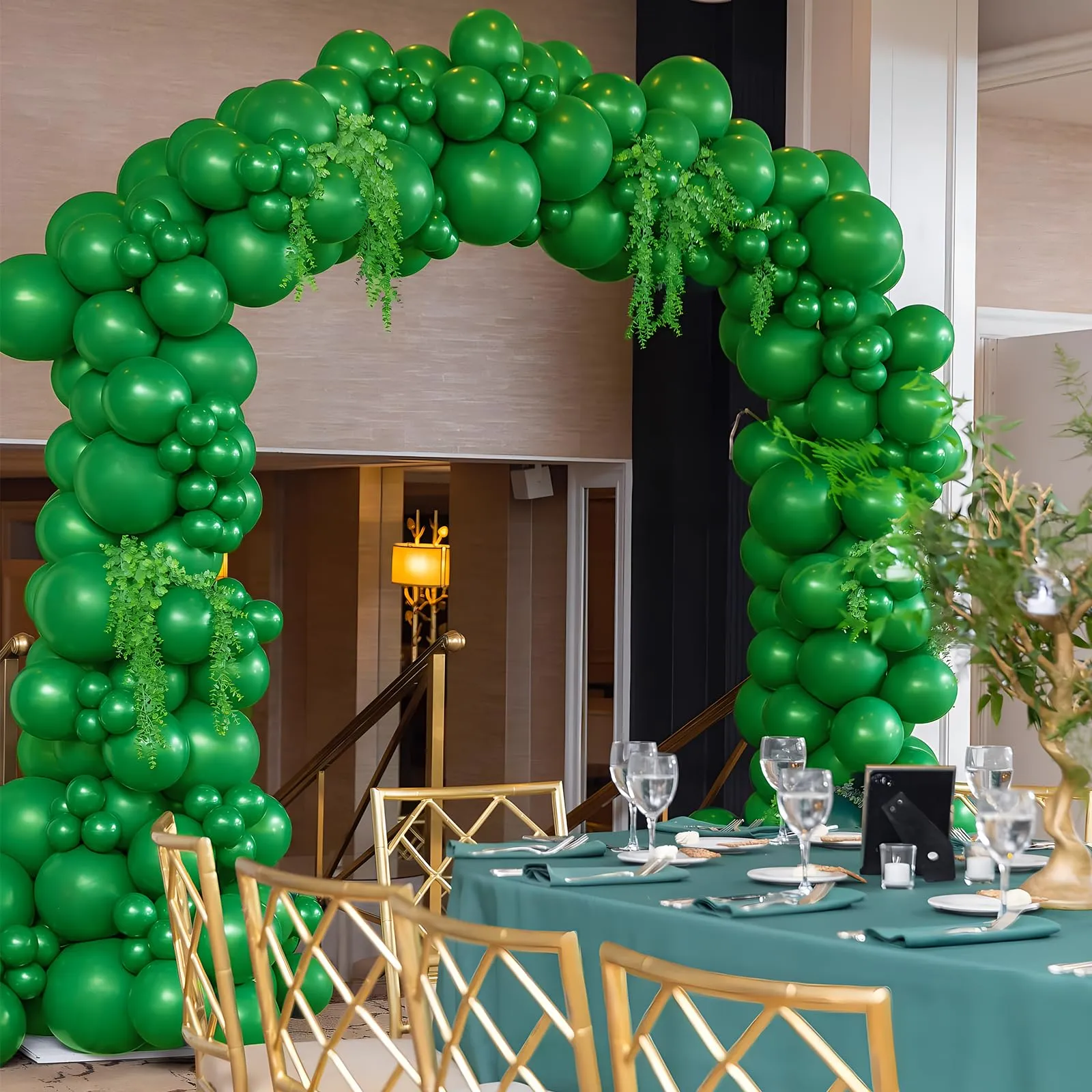 Unisun Palloncini Verdi, 50pz 12 pollici, palloncini Verde Scuro per Natale - immagine 4