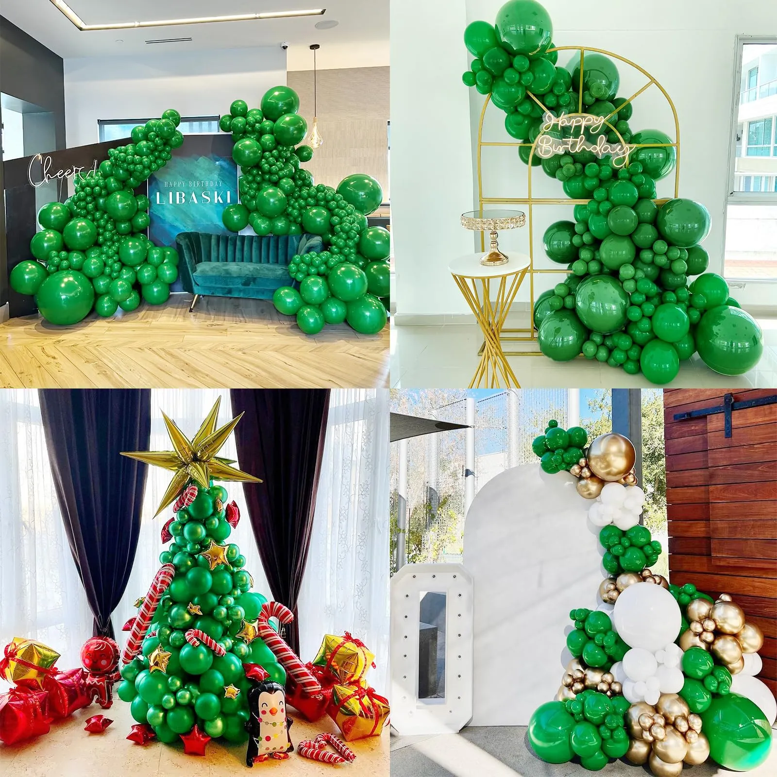 Unisun Palloncini Verdi, 50pz 12 pollici, palloncini Verde Scuro per Natale - immagine 7