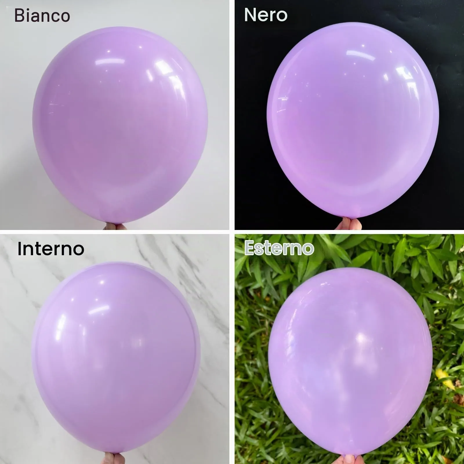Unisun Palloncini Viola, 50 Pz 12 Pollici Palloncino Viola Chiaro Pastello - immagine 3