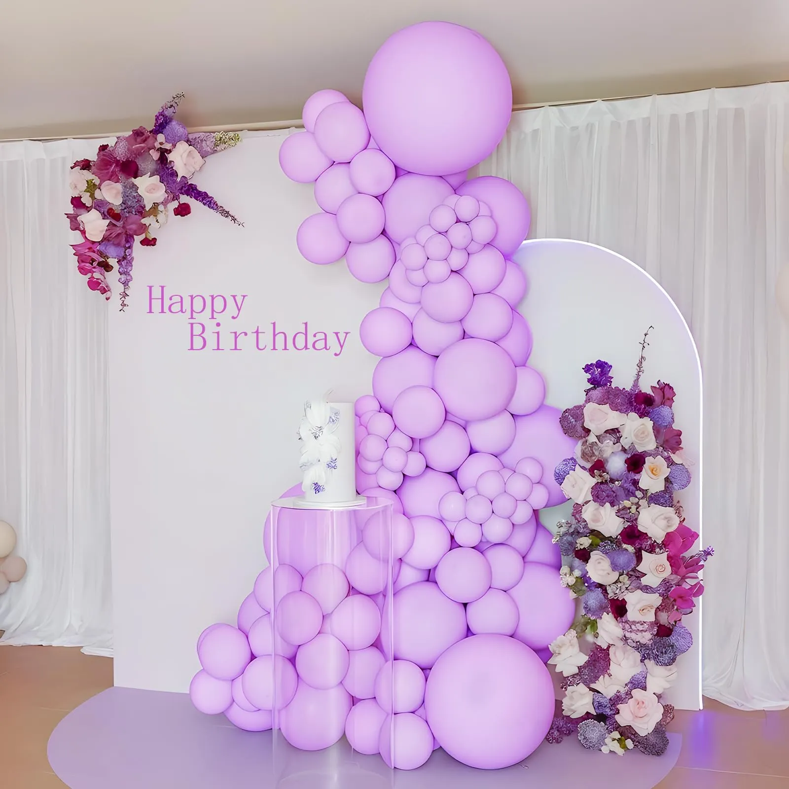 Unisun Palloncini Viola, 50 Pz 12 Pollici Palloncino Viola Chiaro Pastello - immagine 4