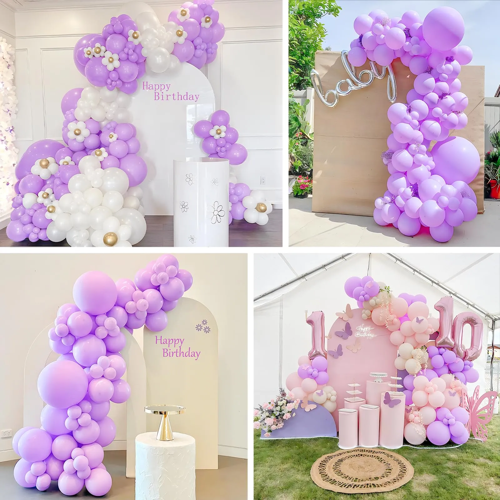 Unisun Palloncini Viola, 50 Pz 12 Pollici Palloncino Viola Chiaro Pastello - immagine 7